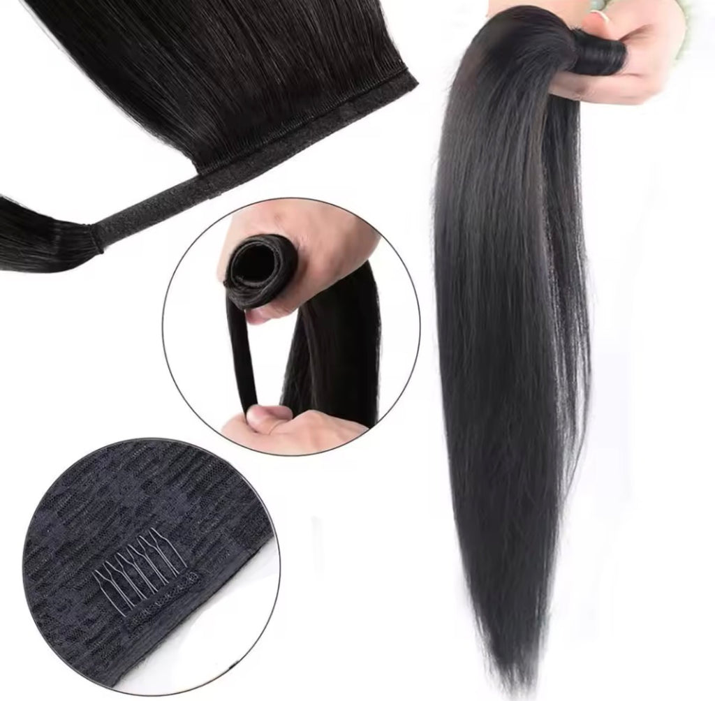 Straight Wrap Ponytail