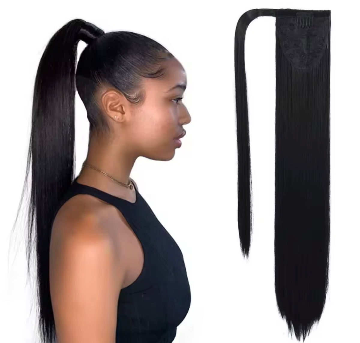 Straight Wrap Ponytail
